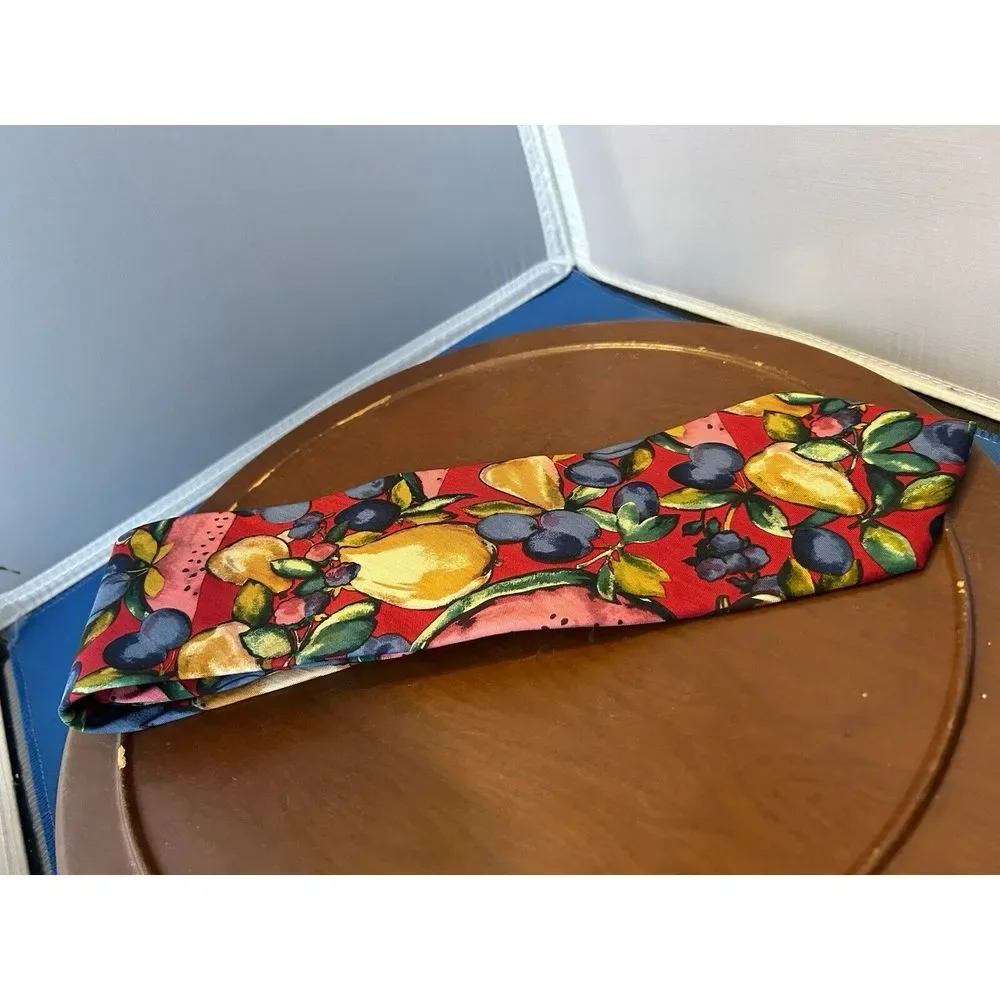 Hathaway Men's Multicolor 100% Imported‎ Silk Tie Fruit Necktie USA Made